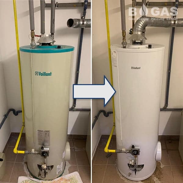Referenzen Gas-Warmwasserspeicher Installation 1