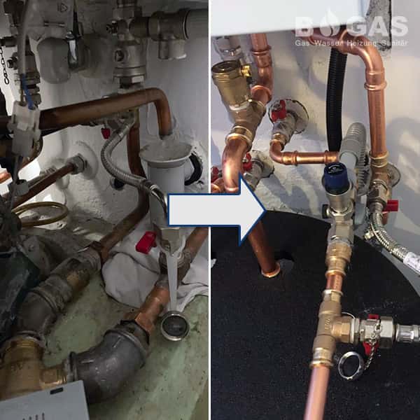 Referenzen Heiztherme und Speicher Anschlüsse