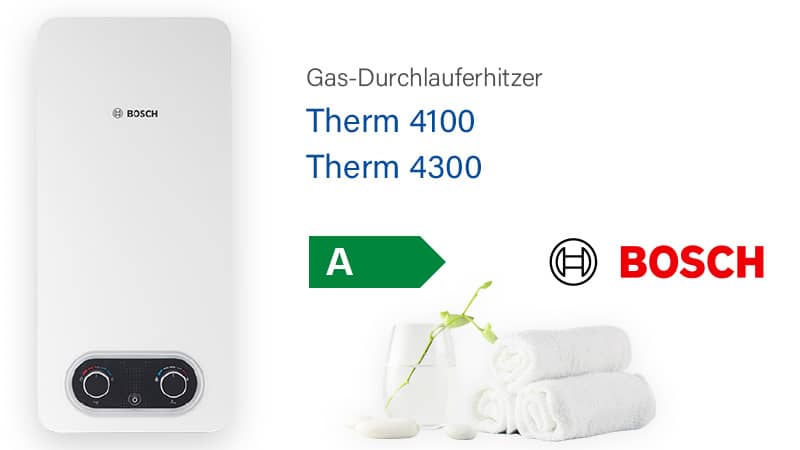 Aktion: Junkers / Bosch Durchlauferhitzer Therm 4100 & 4300 - B