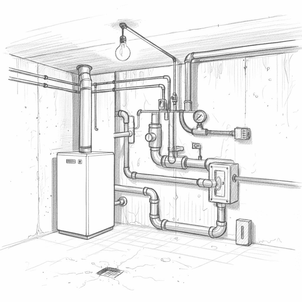 Referenzbild Wärmepumpe Anschlüsse