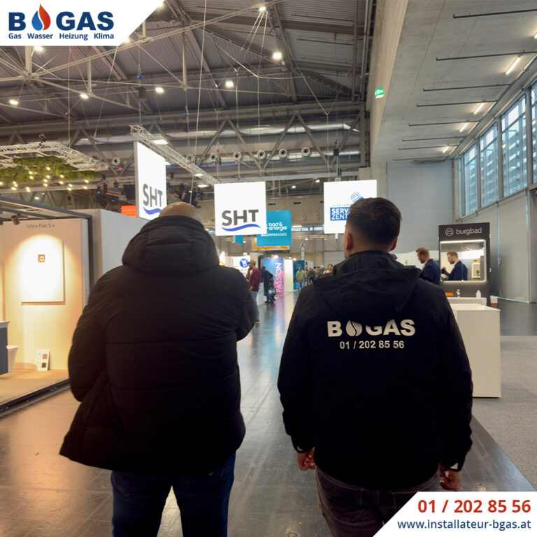 Das Bild zeigt den B-GAS Geschäftsführer (links) und den Junior-Geschäftsführer (rechts) auf der Frauenthal-Expo 2026