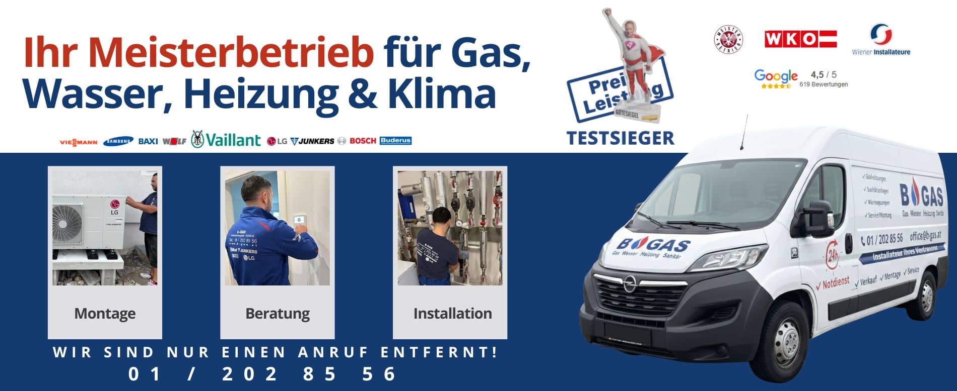 Geschäftslokal Wien B-GAS Installateur