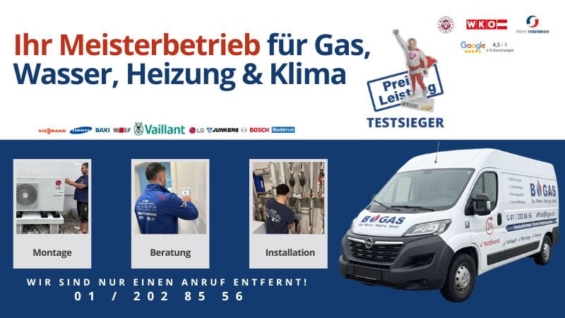 Geschäftslokal Wien B-GAS Installateur